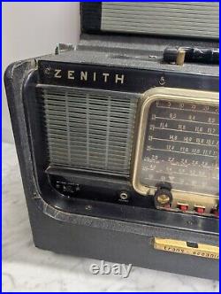 Vintage Zenith Trans-Oceanic Tube Radio Model R600 UNTESTED PARTS OR REPAIR