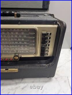 Vintage Zenith Trans-Oceanic Tube Radio Model R600 UNTESTED PARTS OR REPAIR