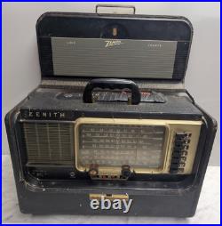 Vintage Zenith Trans-Oceanic Tube Radio Model Y600 UNTESTED PARTS OR REPAIR