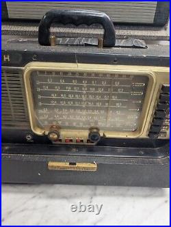 Vintage Zenith Trans-Oceanic Tube Radio Model Y600 UNTESTED PARTS OR REPAIR