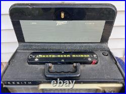 Vintage Zenith Trans-Oceanic Wave Magnet A600 6A40 Tube Radio with Log Book Parts