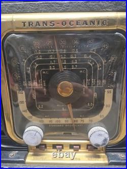 Vintage Zenith TransOceanic Portable Tube Radio Model 8G005tZ14 Parts Not Workn