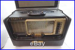 Vintage Zenith Transoceanic Portable Radio Short Wave Tube Wavemagnet Parts Asis