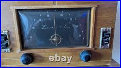 Vintage Zenith Tube Radio 5K037 Wood Case For Parts/Repair Transoceanic