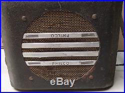 Vintage antique 1936 PHILCO mdl 817 vacuum tube car radio with control head