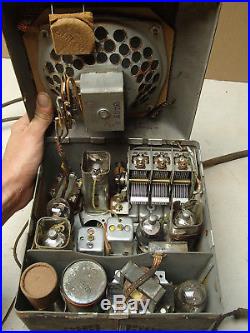 Vintage antique 1936 PHILCO mdl 817 vacuum tube car radio with control head