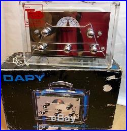 Vintage dapy neon FM-AM radio boxed promotional TAB clear untested parts only