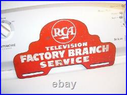 Vintage original 1950s RCA Television Service License plate Topper sign TV parts