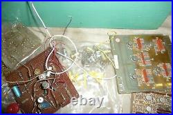 Vintage radio and transistor parts job lot in green wooden box