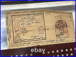 Vintage rare Blaupunkt hamburg tr 30400 1960's tube auto car radio parts repair