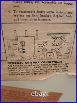 Vintage silvertone radio Parts Or Repair Power's Up TUBE