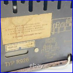 Vintage tube radio Videoton Badacsony R926 1959 valve RARE as parts Hungary