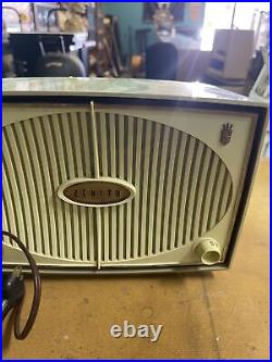 Vintage zenith 1950s mid century radio for parts did not power on