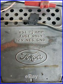 Vntg 1957 Ford 75MF FoMoCo Car Radio All Original Tube Chrome Face Plate Parts