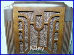 Vtg 1930s Stewart Warner R-136A Magic Dial Tombstone Radio Parts or Repair
