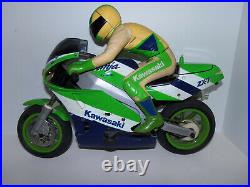 Vtg 1989 Kawasaki Ninja ZX7 Radio Controlled Motorcycle Green Corp PARTS REPAIR