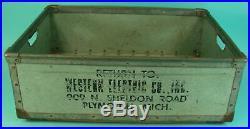 Vtg Early Western Electric Parts Carrier Container Theater Radio Ham Amplifier