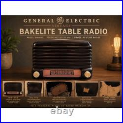Vtg General Electric GE Art Deco Bakelite Tube Radio Non-Working Parts/Repair
