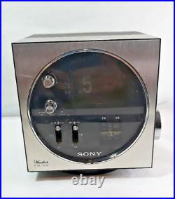 Vtg MCM Sony TFM C450W Weather CUBE AM/FM Flip Clock Radio Parts / Repair