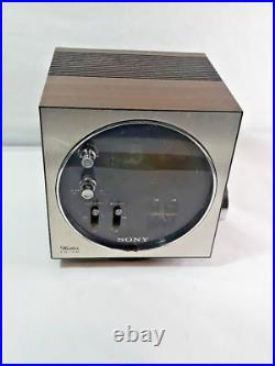 Vtg MCM Sony TFM C450W Weather CUBE AM/FM Flip Clock Radio Parts / Repair