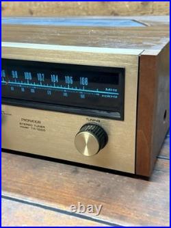 Vtg Pioneer Model TX-1000 AM/FM Stereo Tuner Does Power On Parts Repairs
