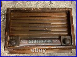 Vtg Rare 1947 Coronado Wood Tune Radio 43-8330, As Is Parts Only, Does Not Work