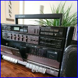 Vtg Sony CFS-W500 Boombox, Vintage, Cassette, Tape, Radio, For Parts, tested