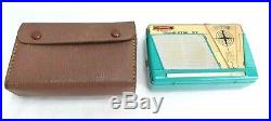 Vtg Transistor Six Radio 6 Leather Pouch Green Windsor 6T-220 For Parts Repair