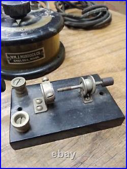 Vtg Wm J Murdock Co. Crystal Radio Set Brandes Inc Headset Bakelite Rare Parts
