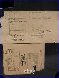 Vtg Zenith Cobra-Matic 1950's Retro Bakelite Radio Phonograph PARTS &/or REPAIR