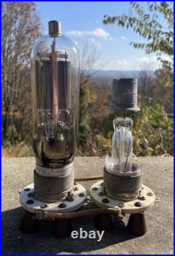 WWII GE Vacuum Tube Pair SC 593 & 593 Military Radar Radio Parts Rare Vintage