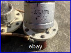 WWII GE Vacuum Tube Pair SC 593 & 593 Military Radar Radio Parts Rare Vintage