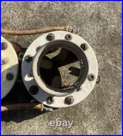 WWII GE Vacuum Tube Pair SC 593 & 593 Military Radar Radio Parts Rare Vintage