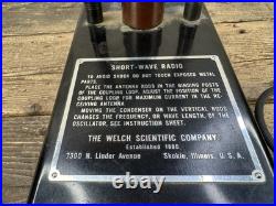 Welch scientific company Short Wave Radio Vintage Parts Only