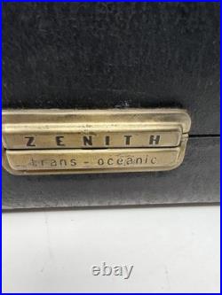 Zenith Trans Oceanic H500 Portable Tube Radio Shortwave AM/FM For Parts Untested