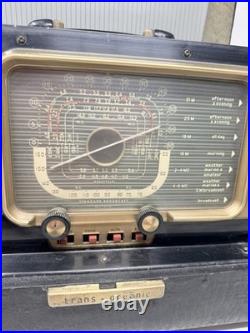 Zenith Trans Oceanic H500 Portable Tube Radio Shortwave AM/FM For Parts Untested