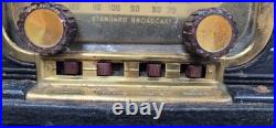 Zenith Trans-oceanic Portable Tube Radio 8c40tz1 Needs Repair Or For Parts