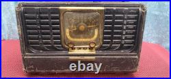 Zenith Trans-oceanic Portable Tube Radio 8c40tz1 Needs Repair Or For Parts