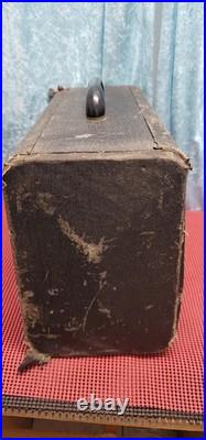 Zenith Trans-oceanic Portable Tube Radio 8c40tz1 Needs Repair Or For Parts